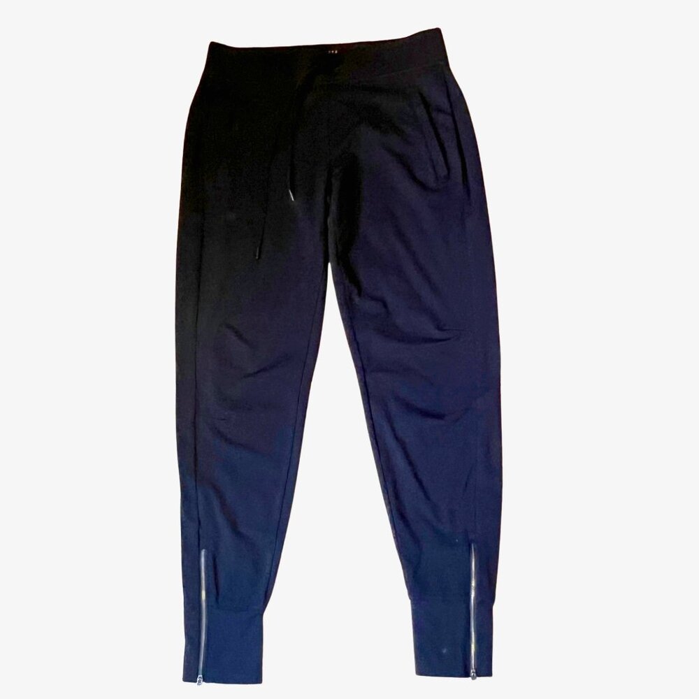 Athleta Black Jogger Pants with Ankle Zippers – Size XS